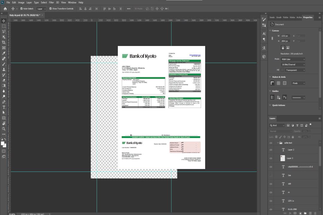 Modèle Word et PDF de relevé hypothécaire de la Banque japonaise de Kyoto template Modèle Word et PDF de relevé hypothécaire de la Banque japonaise de Kyoto template